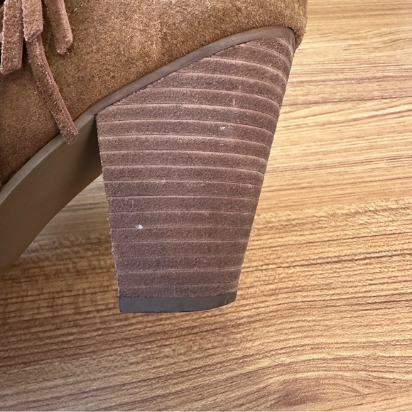 Steve Madden Ohio Fringe Suede Booties in Chestnut Brown, Size 10 - Picture 11 of 15